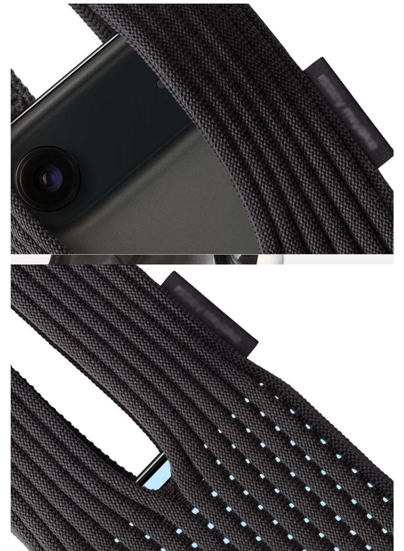 حقيبة هاتف مطوية من نسيج مطاطي نحيف، متوافقة مع آيفون 16 و15 و14 وسلسلة سامسونج جالاكسي S24 وS23 - Image 5