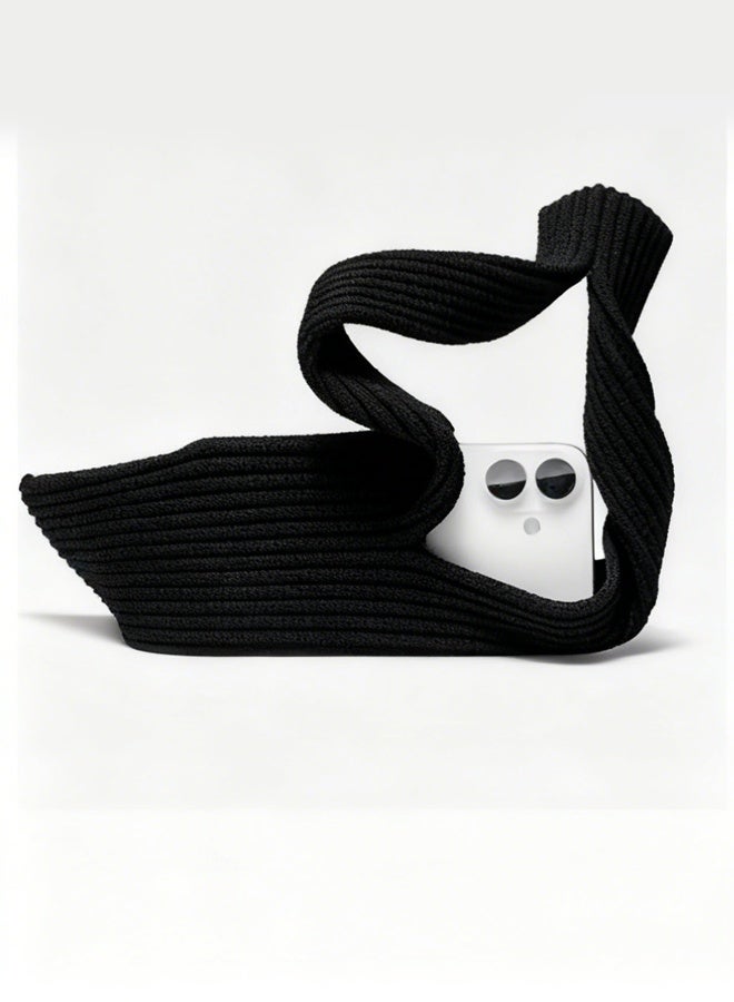 حقيبة هاتف مطوية من نسيج مطاطي نحيف، متوافقة مع آيفون 16 و15 و14 وسلسلة سامسونج جالاكسي S24 وS23 - Image 4