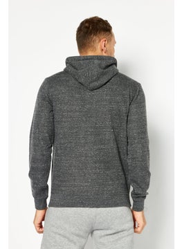 Champion Men Comfort Fit Long Sleeve Training Sweatshirt, Dark Grey 