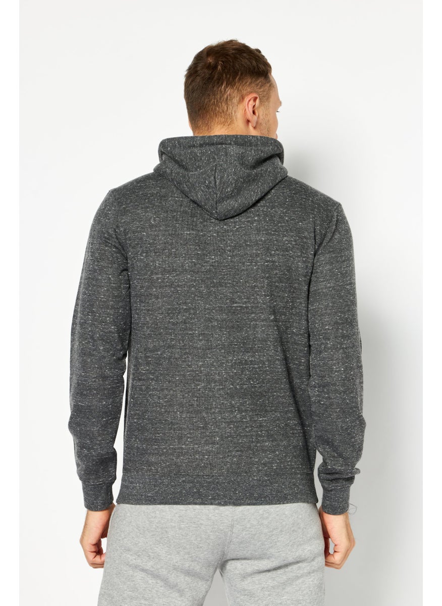Champion Men Comfort Fit Long Sleeve Training Sweatshirt, Dark Grey 