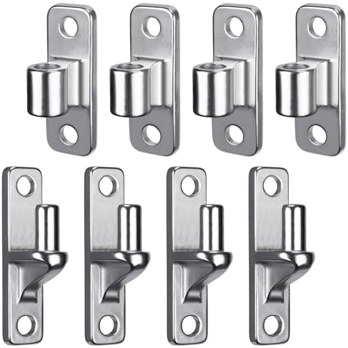 Insaga 304 Stainless Steel Gate Hinges Heavy Duty 600LB Capacity, 5/8'' Non-Welded One-Piece Design, Wall Mount Hinges for Farm Gates & Wooden Fences, 4Pack - Image 1