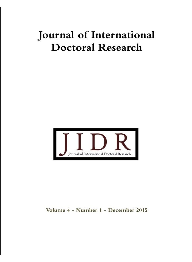 Journal of International Doctoral Research (JIDR) Volume 4, Number 1, December 2015 - Image 1