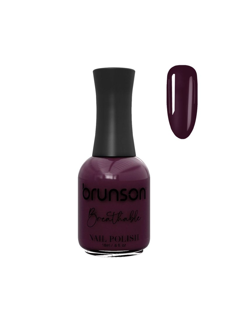 Brunson Breathable Nail Polish Halal Nail Lacquer Wudu friendly Quick Dry long lasting but easy peel off Glossy Shine Water Based Nail paint 18ml
