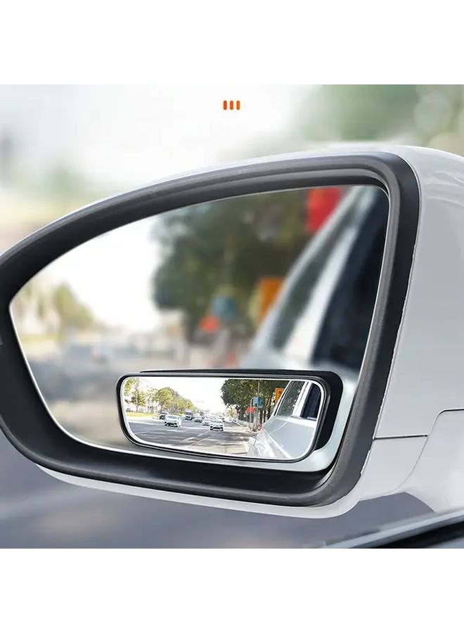 2pcs Wide Angle Adjustable Blind Spot Mirrors With HD Lens For Car Safety - Image 1