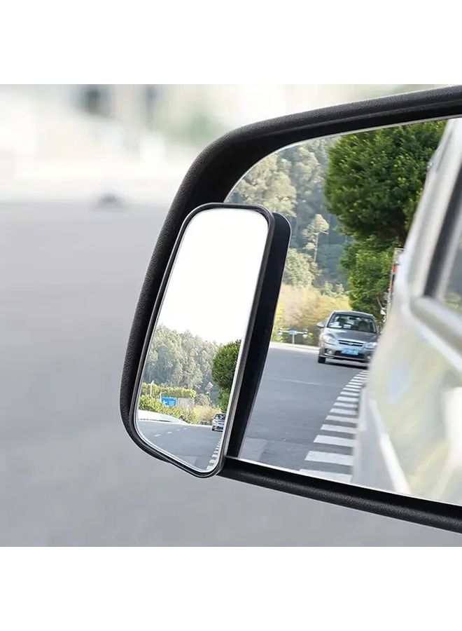 2pcs Wide Angle Adjustable Blind Spot Mirrors With HD Lens For Car Safety - Image 4