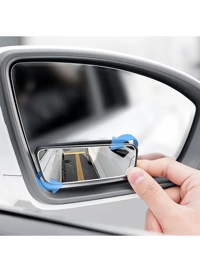 2pcs Wide Angle Adjustable Blind Spot Mirrors With HD Lens For Car Safety - Image 3