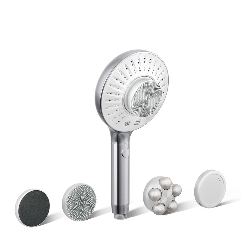 KOHLER K28682GCP SpaViva TwoFunction Handheld Showerhead Includes Cleansing Device with Four Attachments Face Body Brush Body Scrubber Body Massager 175 GPM Polished Chrome - Image 2