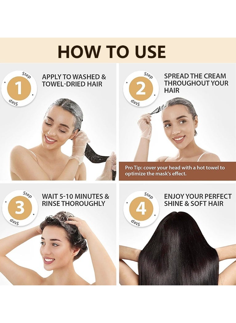Natural Collagen Shampoo and Conditioner Set: Deeply Repairs and Relieves Frizz: Mild Shampoo 500ml + Conditioner 500ml - Image 2
