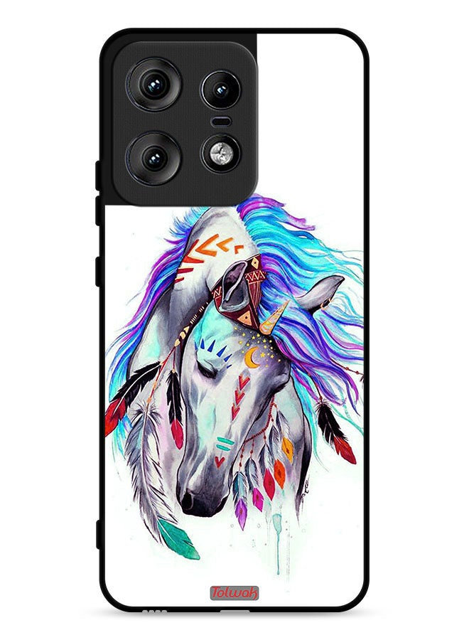 Tolwak Motorola Edge 50 Pro 5G Protective Case Cover Horse - Image 1