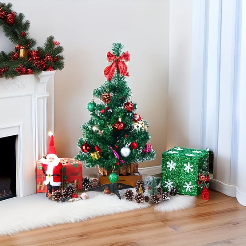 60 Items 17 72 Inch 23 62 Inch Christmas Tree Artificial Lifelike Tree With Stand Lightweight Easy To Assemble Holiday Home Decor Indoor Outdoor Party Supplies Thanksgiving New Year - Image 3