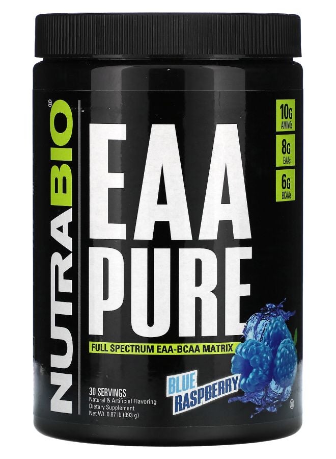 NutraBio EAA Pure Blue Raspberry 0.87 lb (393 g)