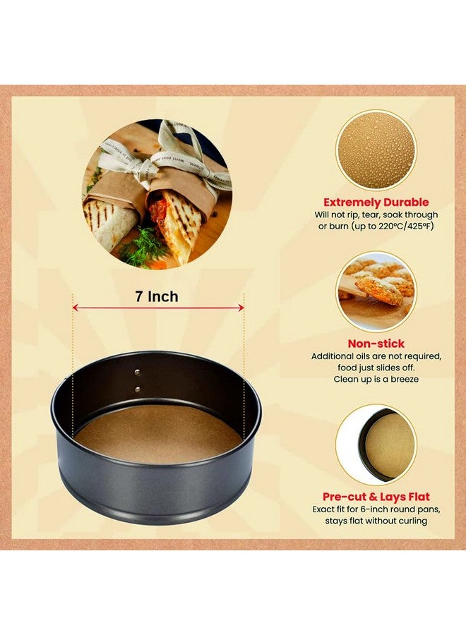 Oddy Ecobake Brown Cooking & Baking Paper Circles, 250 Unbleached & Chlorine Free Pre-Cut Rounds, Size 7 inch, Ideal for Baking Cakes, Best Suitable for Airfryer, Microwave, Oven & Steamer - Image 4