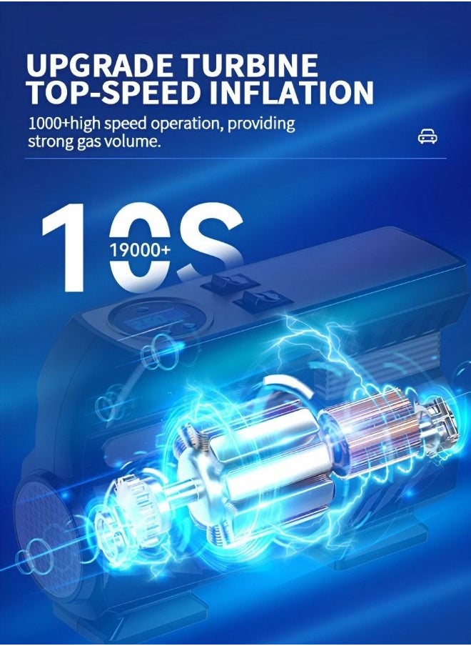 GROIC Tire Inflator Portable Air Compressor for Car, 12V Tire Pump 120PSI with Digital Pressure Gauge, LED Light and Adapter,Suit for Car, Truck, SUV,Motorcycle, Bicycle, Ball  - Image 5