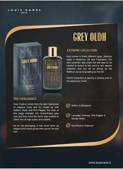LOUIS VAREL Louis Varel, Grey Oudh EDP Unisex 100ml Perfume  - Image 3