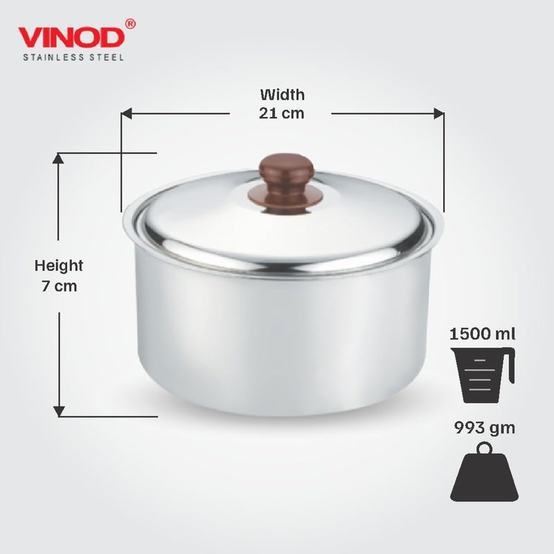 Vinod Brand Vinod Stainless Steel Hot Pot 1500 ml  - Image 2