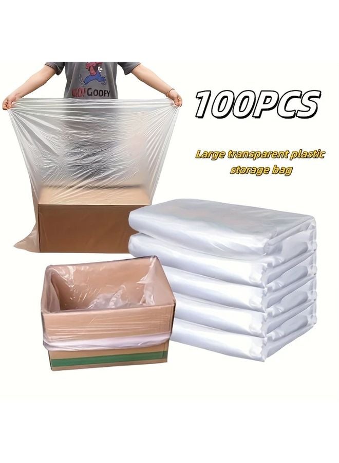 100 Pcs Heavy Duty Clear Plastic Storage Bags With Secure Seal For Blankets Bedding Wardrobe - Image 2