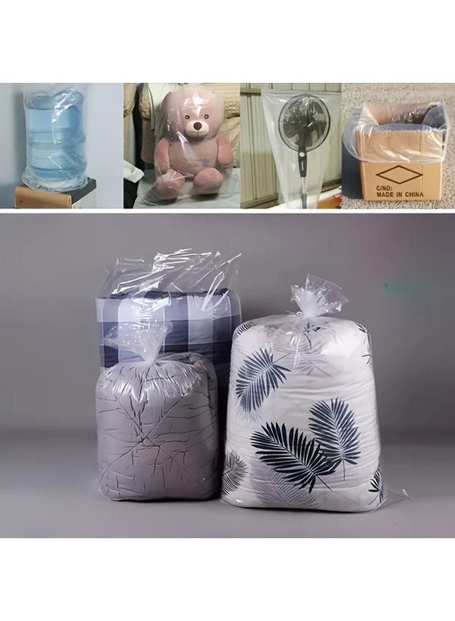 100 Pcs Heavy Duty Clear Plastic Storage Bags With Secure Seal For Blankets Bedding Wardrobe - Image 1