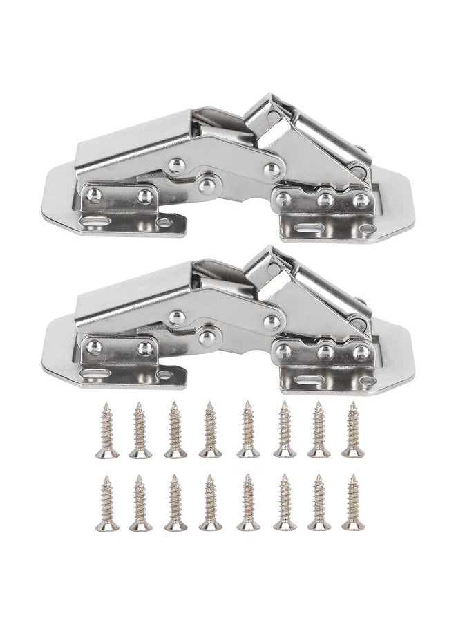 Thoraya 2Set Buffer Hinge Bridge Shaped Damping Hinge Set for Closet Cabinet Wardrobe Furniture  - Image 1