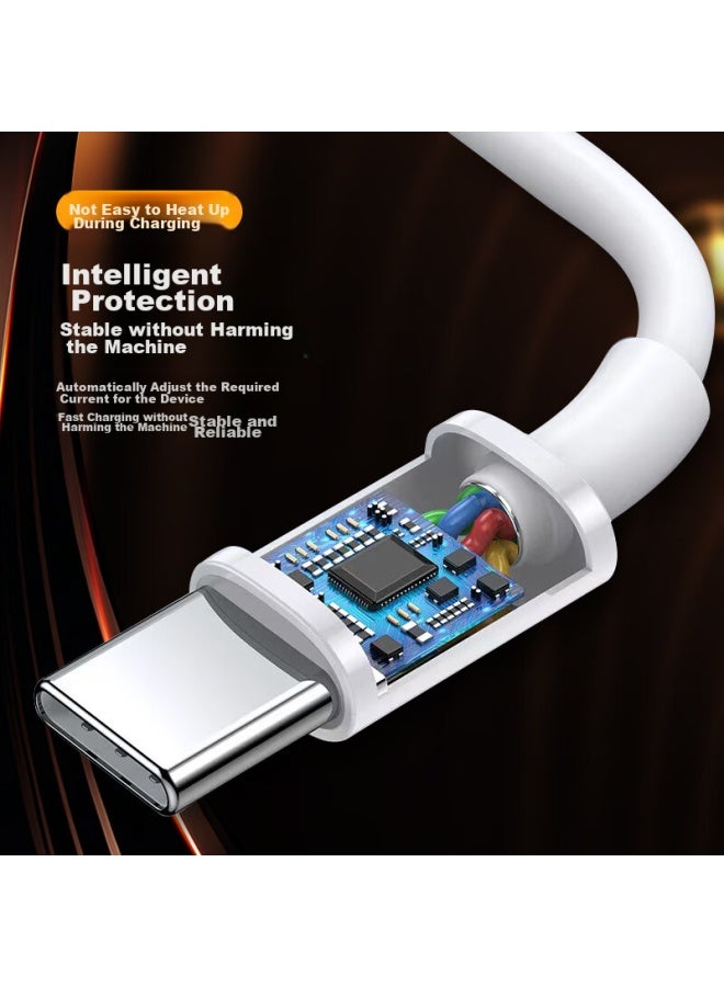 Zitai Suitable For Apple 16/15 Data Cable, Double-ended Pd60w Fast Charging Cable, C To C Charging Cable, For Apple Ipad/macbook Laptops, Huawei, Xiaomi Phones, 1 Meter, White - Image 3