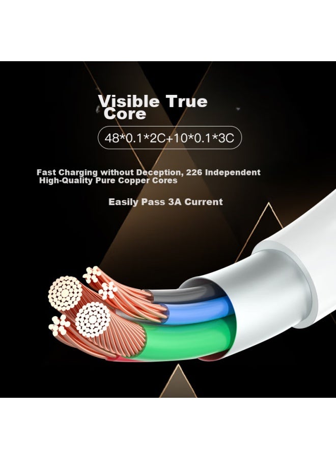 Zitai Suitable For Apple 16/15 Data Cable, Double-ended Pd60w Fast Charging Cable, C To C Charging Cable, For Apple Ipad/macbook Laptops, Huawei, Xiaomi Phones, 1 Meter, White - Image 2