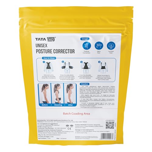 TATA 1mg Posture Corrector | Ergonomic Design with Dual Metallic Plates for Spine Alignment & Pain Relief - Image 2