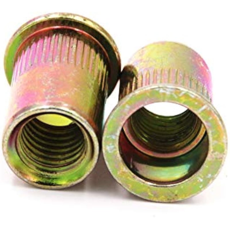 M10 Zinc Plated Carbon Steel Rivet Nut – 10mm – Strong Metal Fastening – 20 Count – Rivet Nut Insert Nut - Image 1