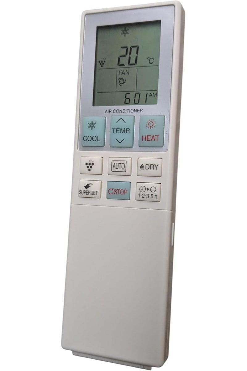 Air conditioner remote compatible with Sharp split inverter and Premium Plus units, hot and cold, white - Image 1