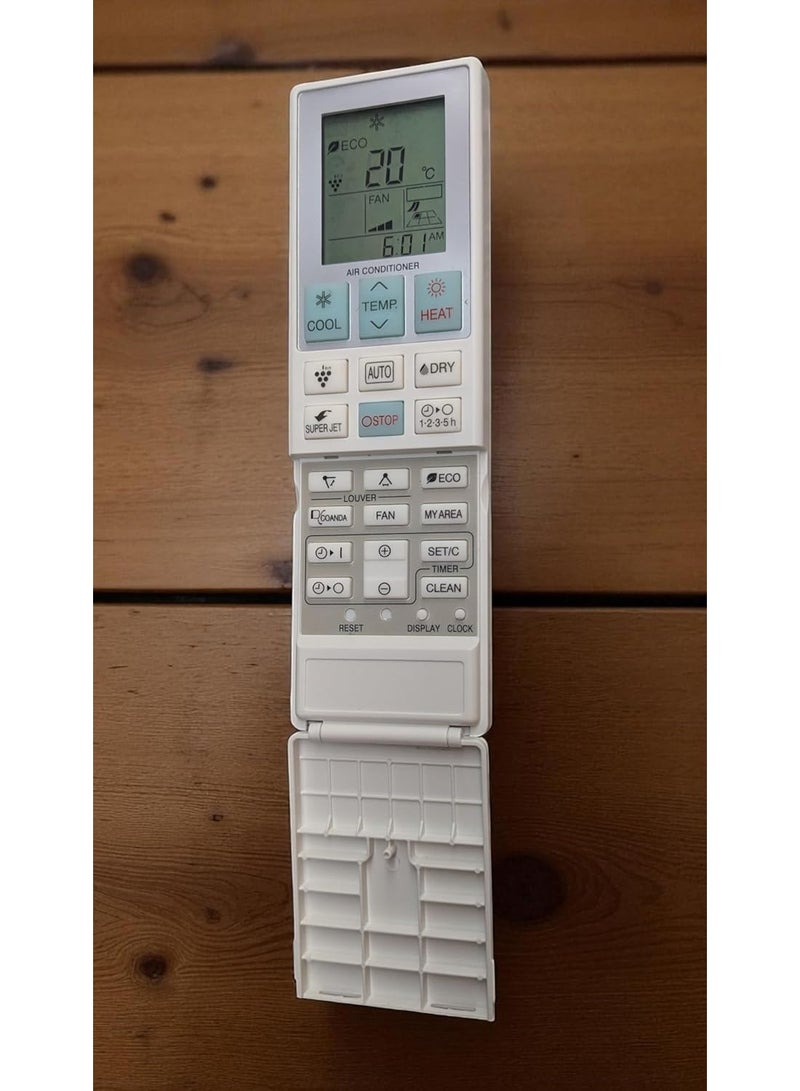 Air conditioner remote compatible with Sharp split inverter and Premium Plus units, hot and cold, white - Image 2