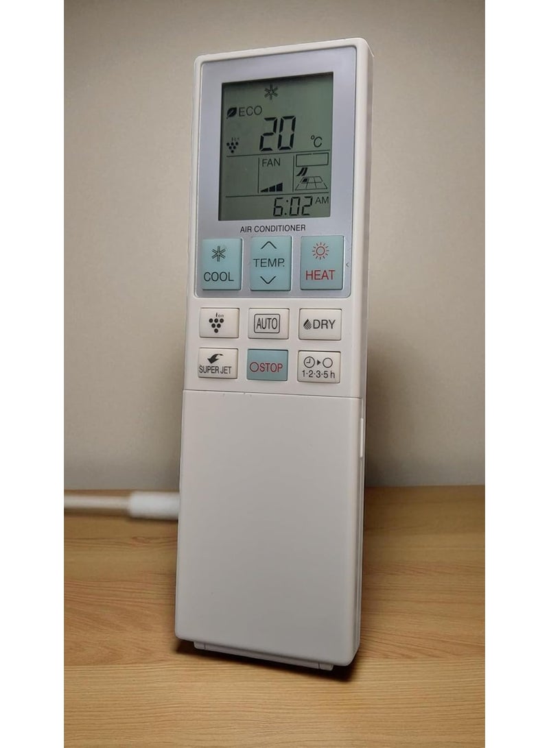 Air conditioner remote compatible with Sharp split inverter and Premium Plus units, hot and cold, white - Image 4