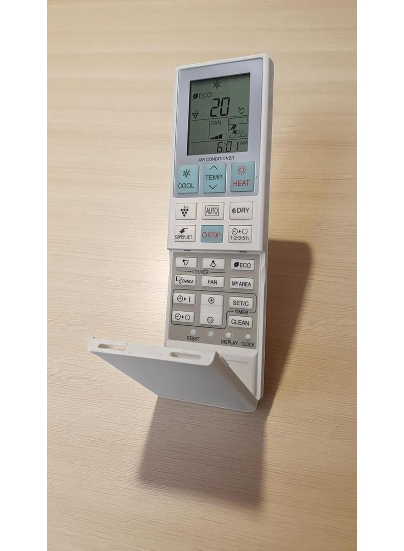 Air conditioner remote compatible with Sharp split inverter and Premium Plus units, hot and cold, white - Image 3