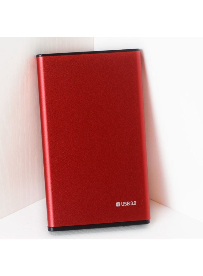 2.5 Inch Notebook Mobile Hard Disk Box USB3.0 SATA Serial External Aluminum Alloy Efficient Heat Dissipation-Color:Sandblasting Red  - Image 1