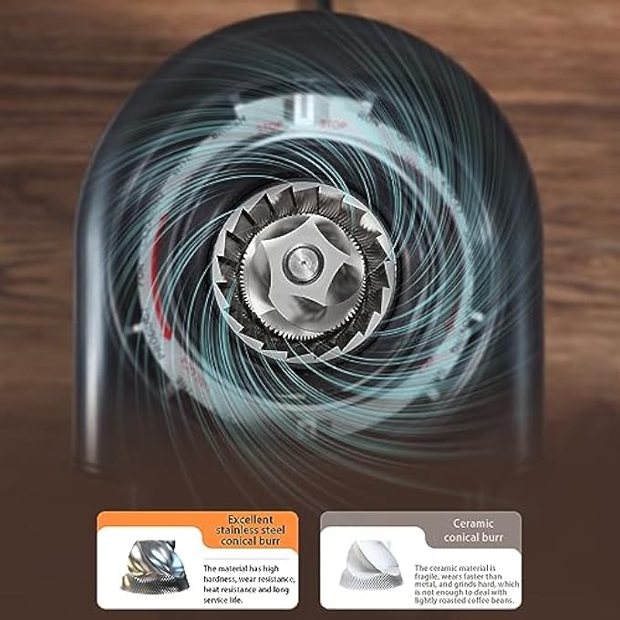 HiBREW G3 Coffee Bean Grinder With 31 Gears Precise Setting Automatic Burr Mill Electric Grinder For TurkishEspressoMochaDripPour OverFrench Press - Image 4