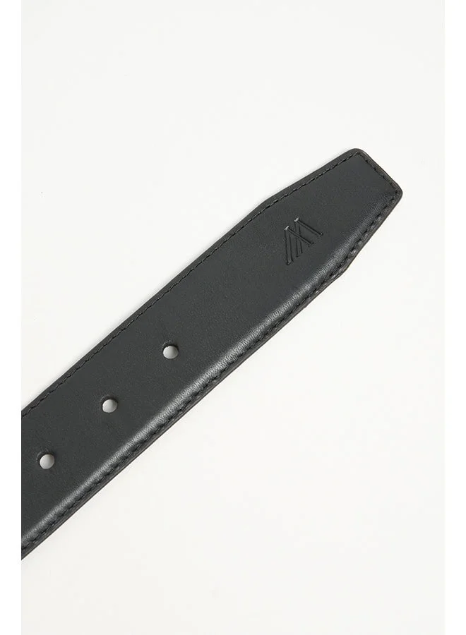 تكلف The Frontier Passage Reversible Waxed Leather Belt Black & Seal Brown