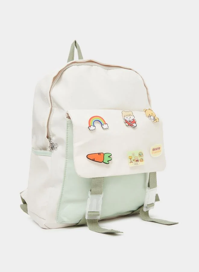Styli Styli Girls Buckled Backpack with Patch