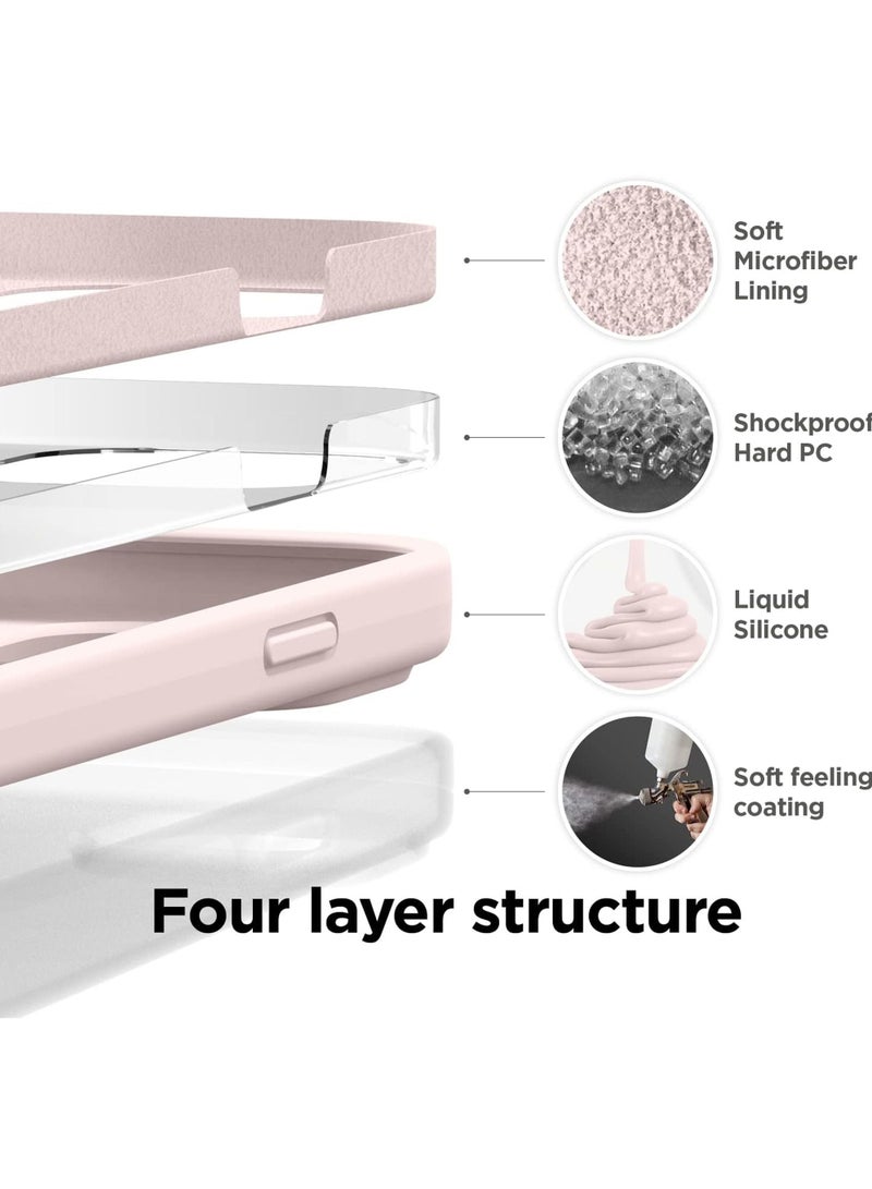 Rock Pow Compatible with iPhone 15 Case Liquid Silicone Case Full Body Protective Cover Shockproof Slim Phone Case Anti-Scratch Soft Microfiber Lining 6.1 inch - Image 4