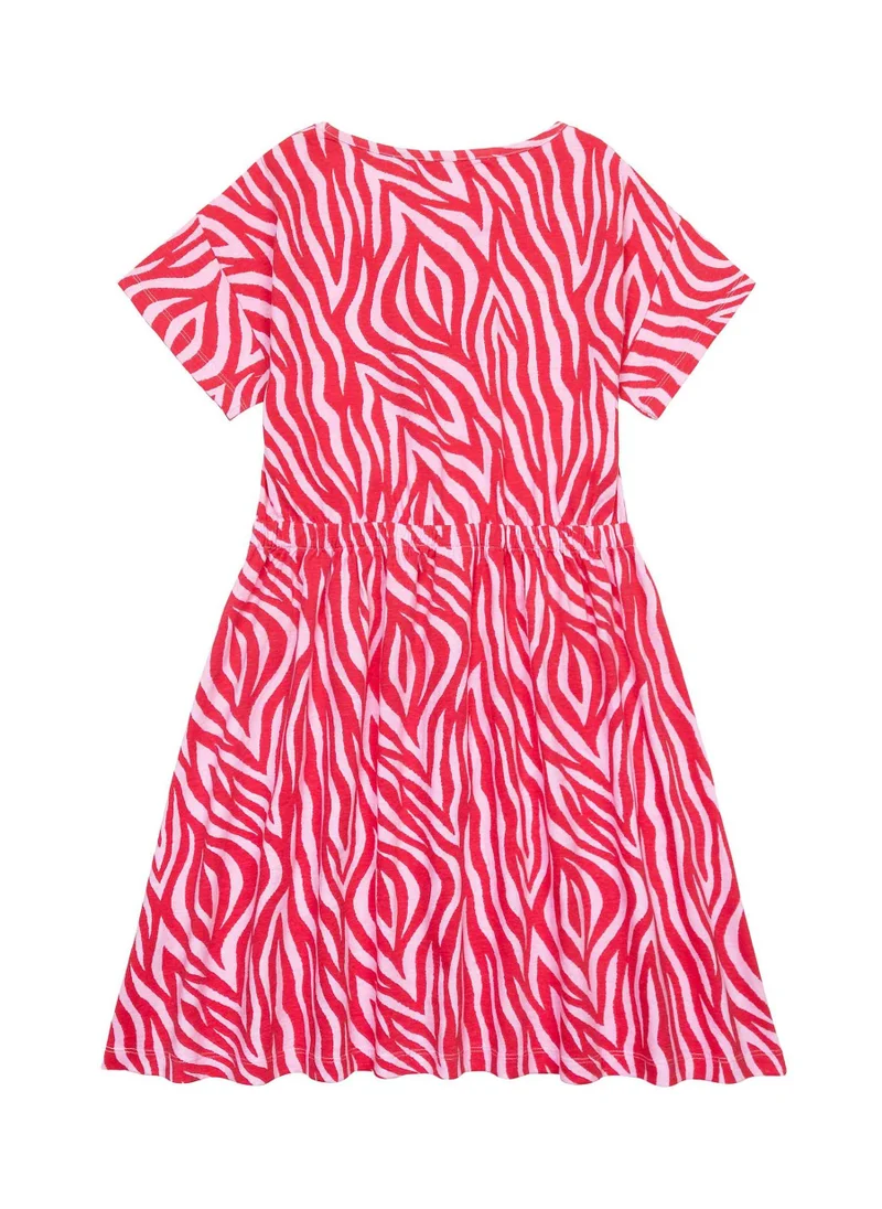 مينوتي Teen Girls Printed dress with a tied waist