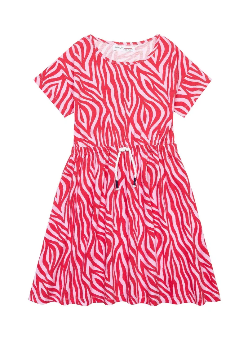 مينوتي Teen Girls Printed dress with a tied waist