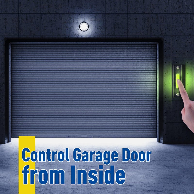 Fiada Lighted Doorbell Button, Garage Door Opener Switch with LED Light, 41A4166 Wall Mounted Push to Exit Ringer Button(Black,1 Piece) - Image 4