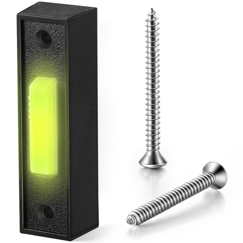 Fiada Lighted Doorbell Button, Garage Door Opener Switch with LED Light, 41A4166 Wall Mounted Push to Exit Ringer Button(Black,1 Piece) - Image 1