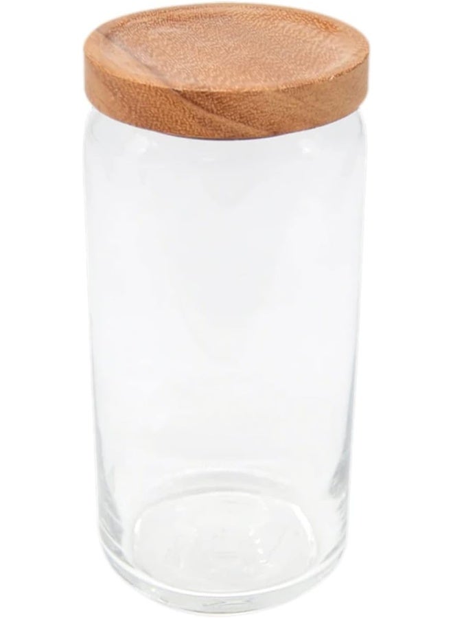 BILLI Billi Glass Canister With Stackable Wooden Lid (Large) 1000ML - Image 1