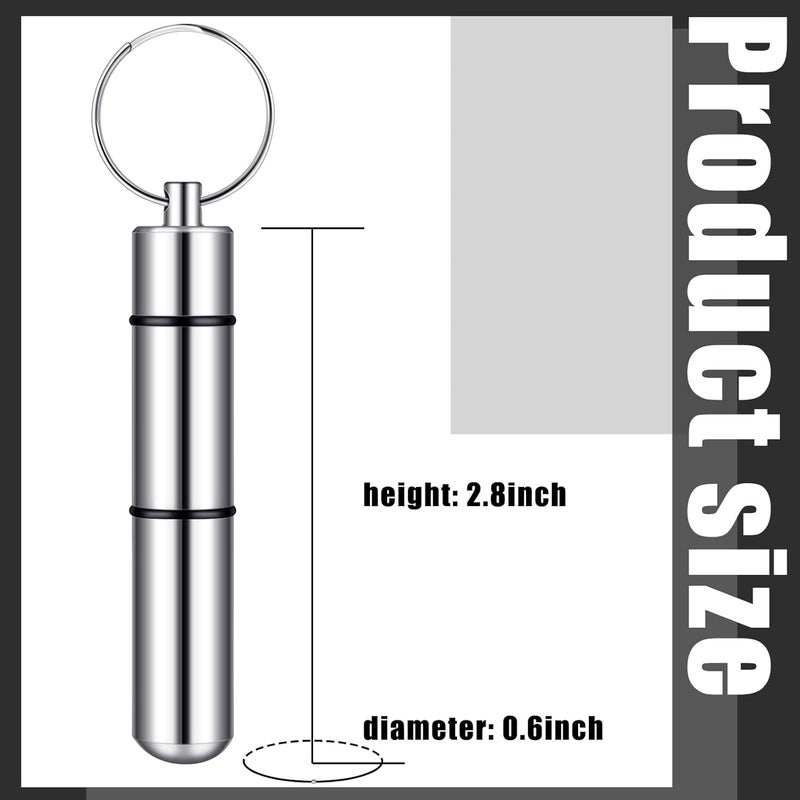 Shappy حامل أعواد الأسنان المحمول من هوتوب علبة أعواد أسنان مقاومة للماء من سبائك الألمنيوم علبة حبوب معدنية مع حلقة مفاتيح 28 × 06 بوصة - Image 2