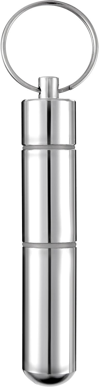 Shappy حامل أعواد الأسنان المحمول من هوتوب علبة أعواد أسنان مقاومة للماء من سبائك الألمنيوم علبة حبوب معدنية مع حلقة مفاتيح 28 × 06 بوصة - Image 4