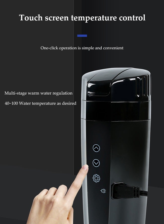 DUNISO Car Electric Kettle, Intelligent Stainless Steel Electric Cup, Car Heated Travel Cup, With Intelligent Temperature Display And Anti Slip Base, Adjustable Temperature, Leak Proof, 400ml  - Image 5