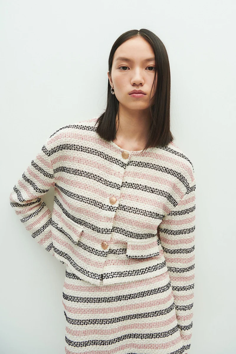 H&M Glittery Textured Cardigan