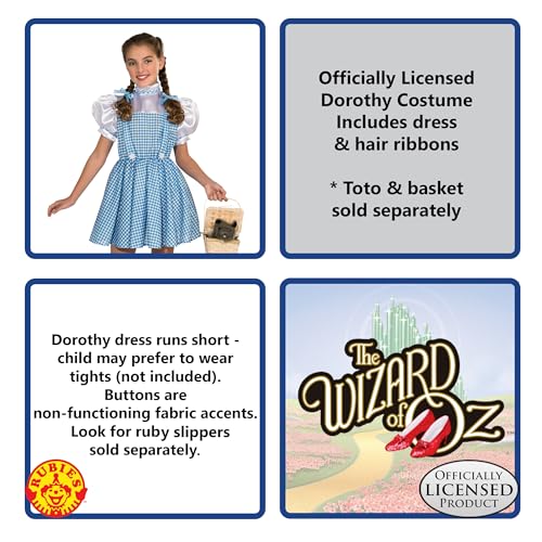 Rubies The Wizard of Oz: Dorothy Costume for Kids, Girl's Large - Image 2