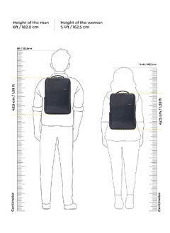 Mokobara MOKOBARA The Element Backpack | Laptop Up to 15.6 Inches, 18L Capacity | Durable Nylon and Vegan Leather, Water Resistant | Ideal for Travel, Office, Students | Ergonomic, Padded Straps | Blue  - Image 5
