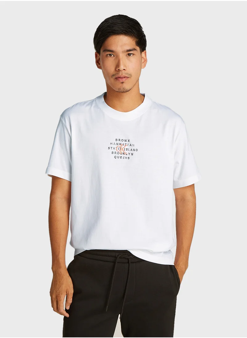 Calvin Klein Jeans Logo Print Crew Neck T-Shirt