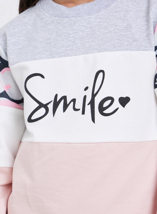 ستايلي مجموعة من سويت شيرت بألوان متداخلة مع جوغر - Image 3