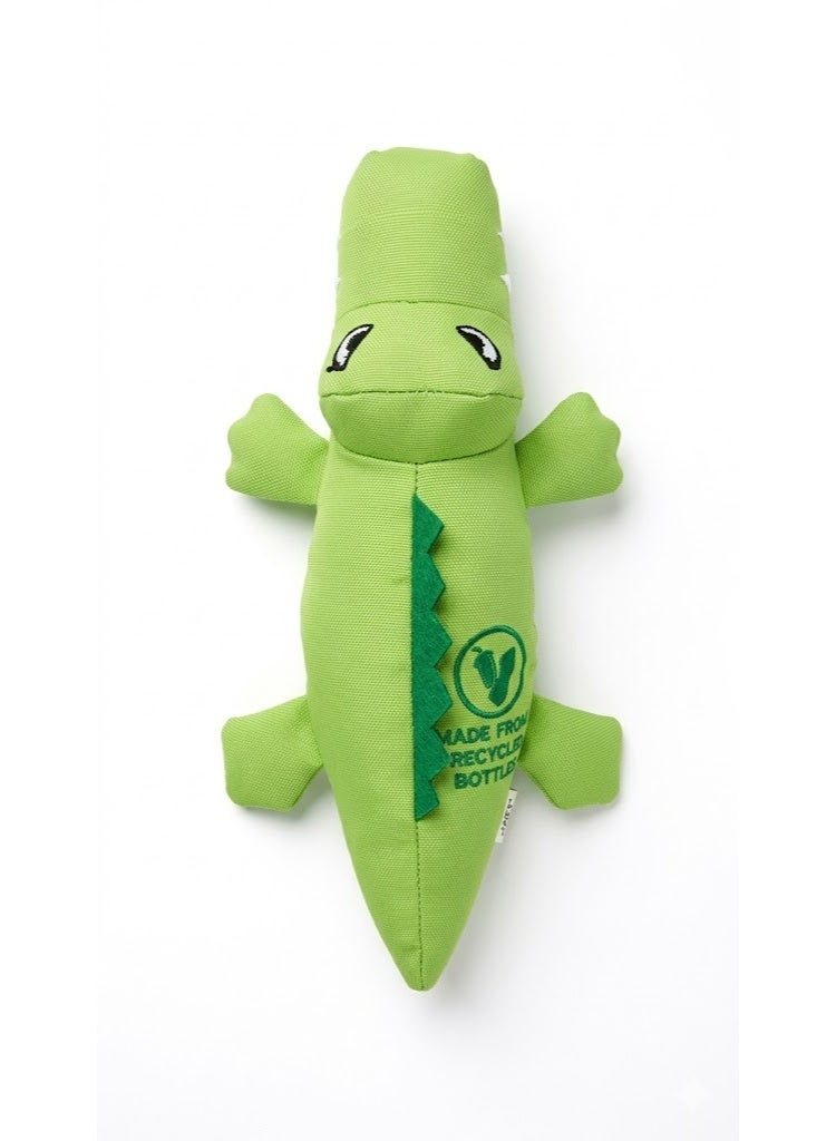 Crocodile Plush Dog Toy, Green, Stuffed Pet Chew Toy - Image 2