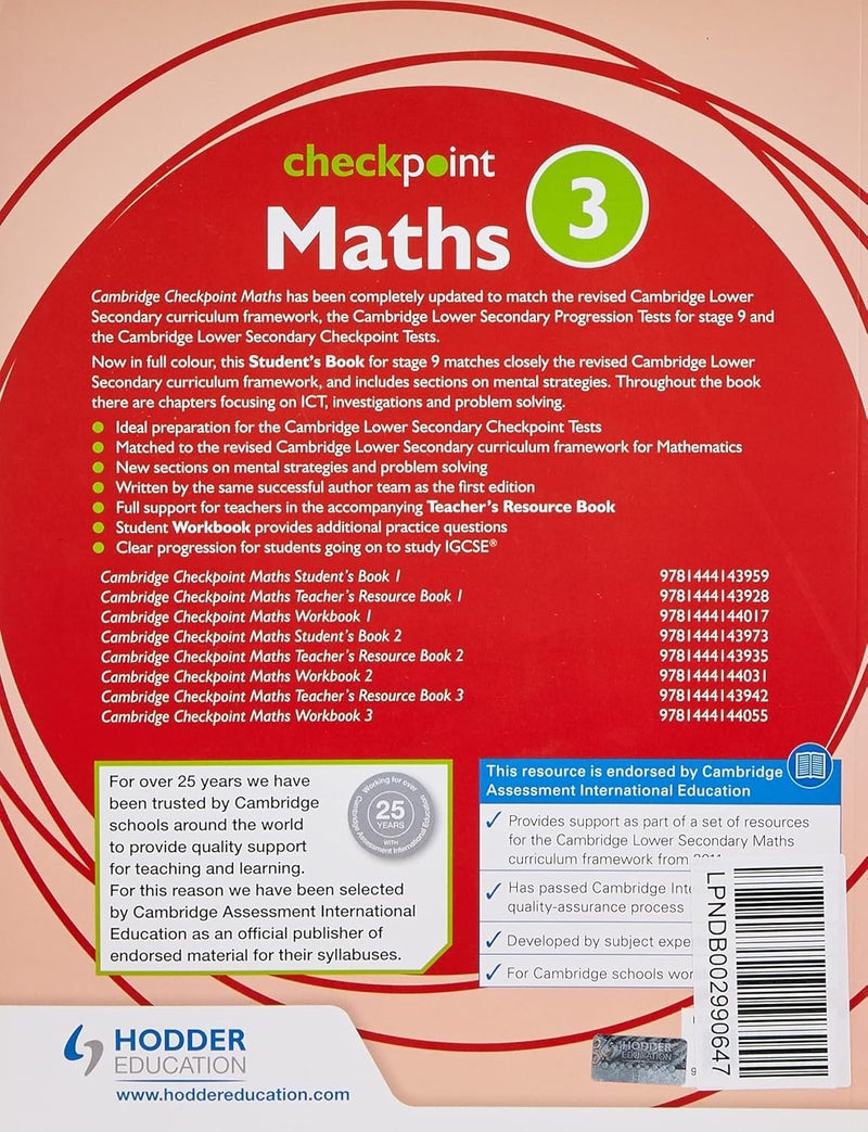 Cambridge checkpoint maths student's book 3 - Image 2